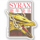 Syrax New Year | 新年快乐 Sticker (Voorkant)