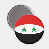 Syria Fisheye Flag Magnet (Voorkant / Achterkant)