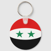 Syria Fisheye Flag Sleutelhanger (Voorkant)
