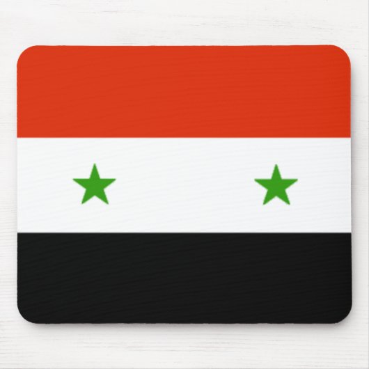 Syria Flag Mousepad Muismat (Voorkant)