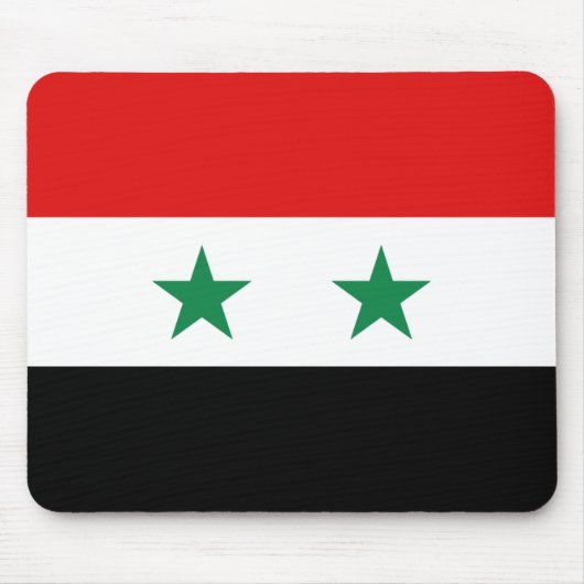 Syria Flag Mousepad Muismat (Voorkant)
