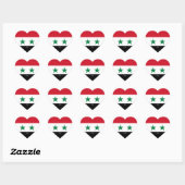 Syria Flag Splendid Patriotic Hart Sticker (Vel)