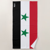 Syria Flag Splendid Patriotic Strandlaken (Voorkant)