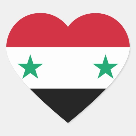 syria hart sticker (Voorkant)