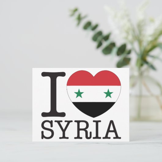 Syria Love v2 Briefkaart (Staand voorkant)