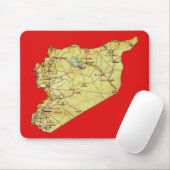 Syria Map Mousepad Muismat (Met muis)