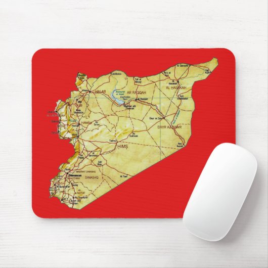 Syria Map Mousepad Muismat (Met muis)