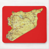 Syria Map Mousepad Muismat (Voorkant)