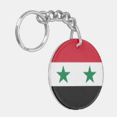 Syria Old Flag Sleutelhanger (Voorkant Links)
