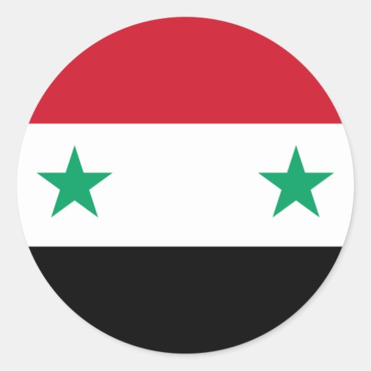 syria ronde sticker (Voorkant)