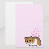 Syrian Hamster Love Briefpapier (Voorkant / Achterkant)
