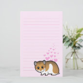 Syrian Hamster Love Briefpapier (Staand voorkant)