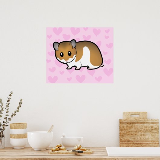 Syrian Hamster Love Poster (Keuken)