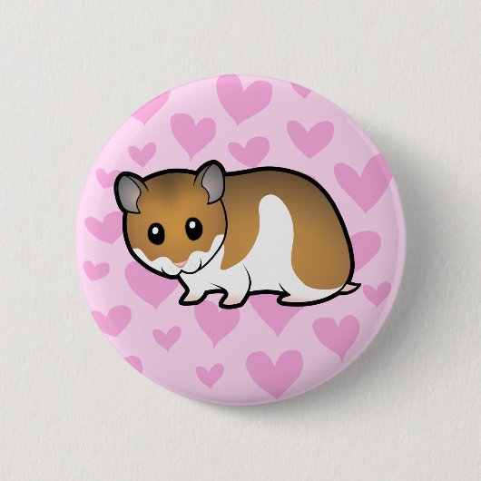 Syrian Hamster Love Ronde Button 5,7 Cm (Voorkant)