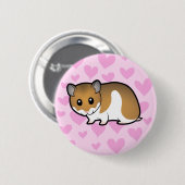 Syrian Hamster Love Ronde Button 5,7 Cm (Voorkant /achterkant)