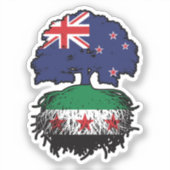 Syrian New Zealand Roots & Crown Tree Sticker (Voorkant)