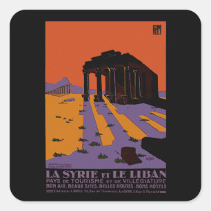 Syrië en Libanon Vierkante Sticker