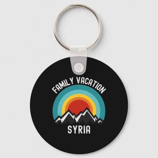 Syrië Familie Vakantie Matching Outfit Sleutelhanger (Voorkant)