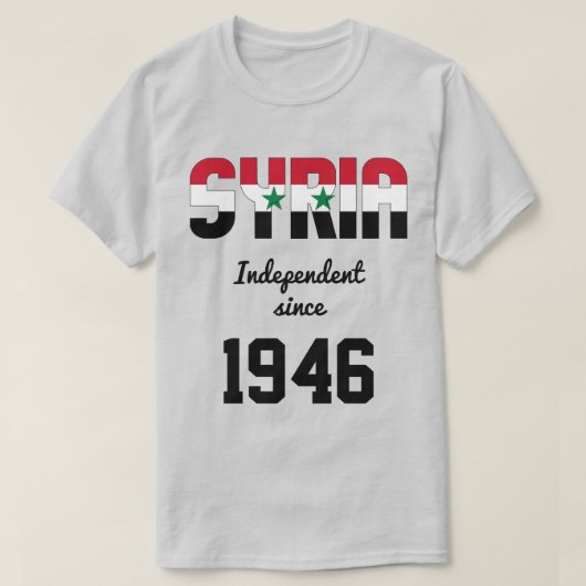 Syrië Flag Independence Celebration T-shirt (Design voorkant)