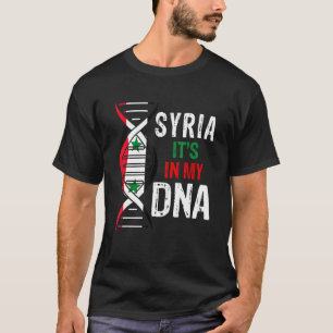 Syrië Het staat in mijn DNA trotse Syrische vlag T-shirt