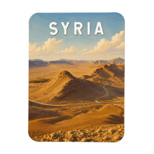 Syrië Illustratie Reis Kunst Vintage Magneet