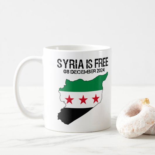 Syrië is vrij van Syrische vlag Koffiemok (Met donut)