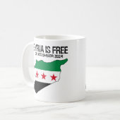 Syrië is vrij van Syrische vlag Koffiemok (Voorkant links)
