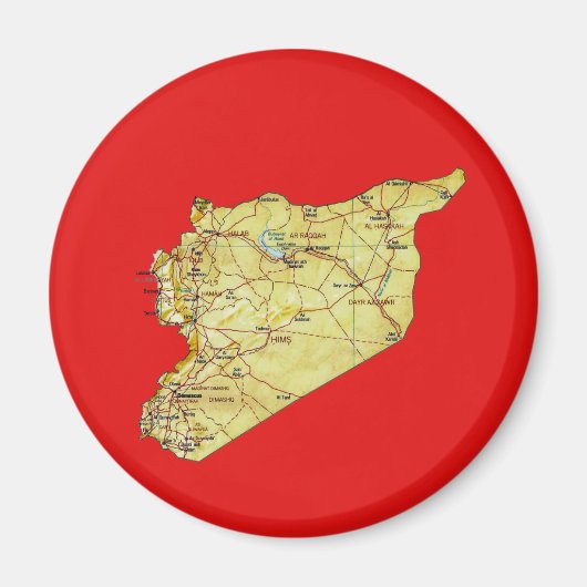 Syrië Kaart Magneet (Voorkant)