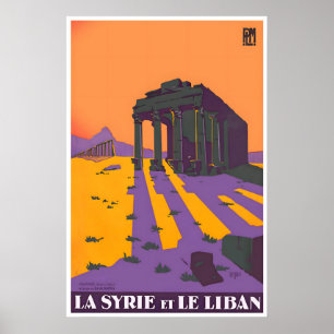 Syrië Kunstprint Libanon Reisposter (XR3696)a Poster