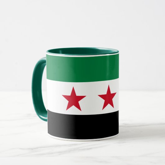Syrië mok, Syrische vlag patriottisch, Onafhankeli Mok (Voorkant links)