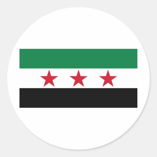 syrië oppositie ronde sticker (Voorkant)