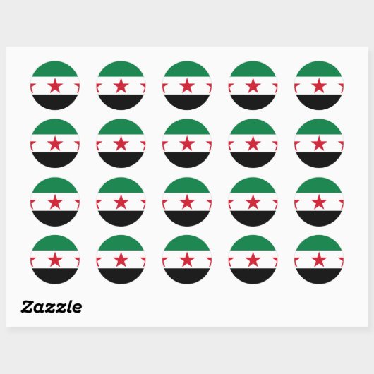 syrië oppositie ronde sticker (Vel)
