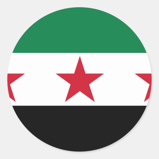 syrië oppositie ronde sticker (Voorkant)