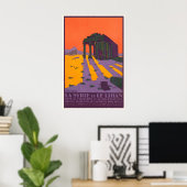 Syrië Palmyra Libanon Vintage Reisposter Print (Thuiskantoor)