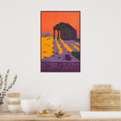Syrië Palmyra Libanon Vintage Reisposter Print (Keuken)