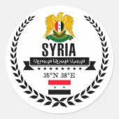 Syrië Ronde Sticker (Voorkant)