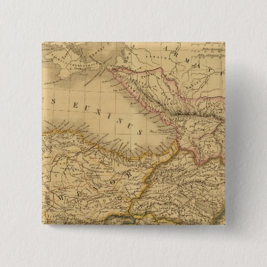 Syrië Vierkante Button 5,1 Cm (Voorkant)