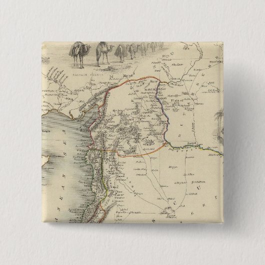Syrië Vierkante Button 5,1 Cm (Voorkant)