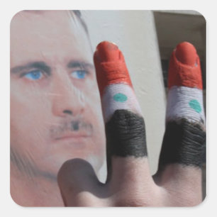 SYRIË VIERKANTE STICKER
