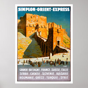 Syrië Vintage Travel Poster teruggezet