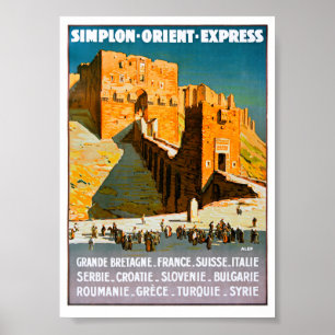 Syrië Vintage Travel Poster teruggezet