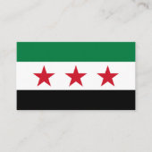 Syrië, Visitekaartje, Syrische vlag QR-code Visitekaartje (Voorkant)