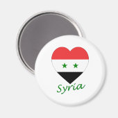 Syrië Vlag Hart Magneet (Voorkant / Achterkant)