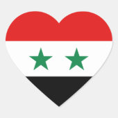 Syrië Vlag Hart Sticker (Voorkant)