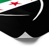 Syrië Vlag Hart Syrische Mannen Vrouwen Kinder Jon Poster (Hoek)
