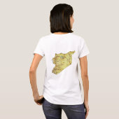 Syrië Vlag + Kaart + Tekst T-shirt (Achterkant volledig)