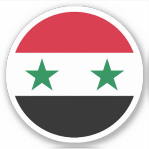 Syrië Vlag Ronde Sticker