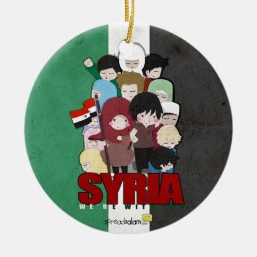 SYRIË - We zijn bij jou Keramisch Ornament (Voorkant)