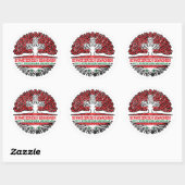 Syrien Syrisch Schweizer Baum Wurzel Ronde Sticker (Vel)