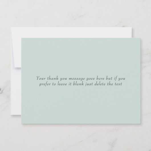 Syring Groen Bloemstuk Trouw Trouwkaart Bedankkaart (Achterkant)